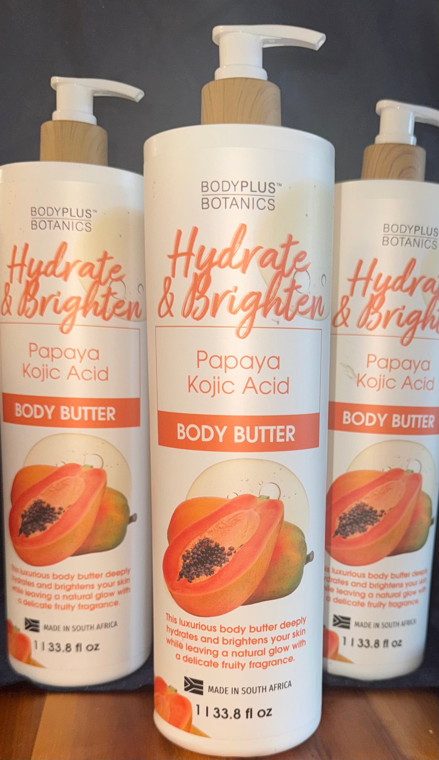 Brightening papaya kojic acid body butter