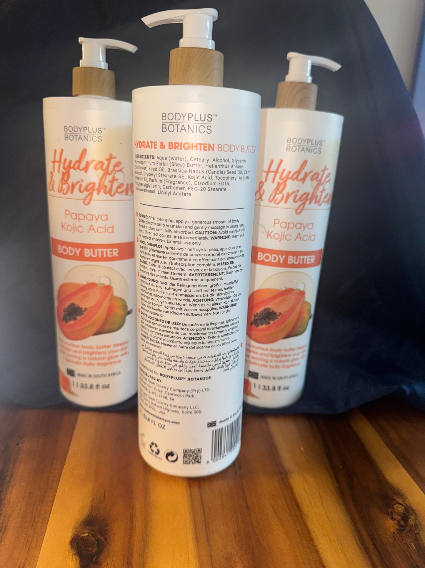 Brightening papaya kojic acid body butter